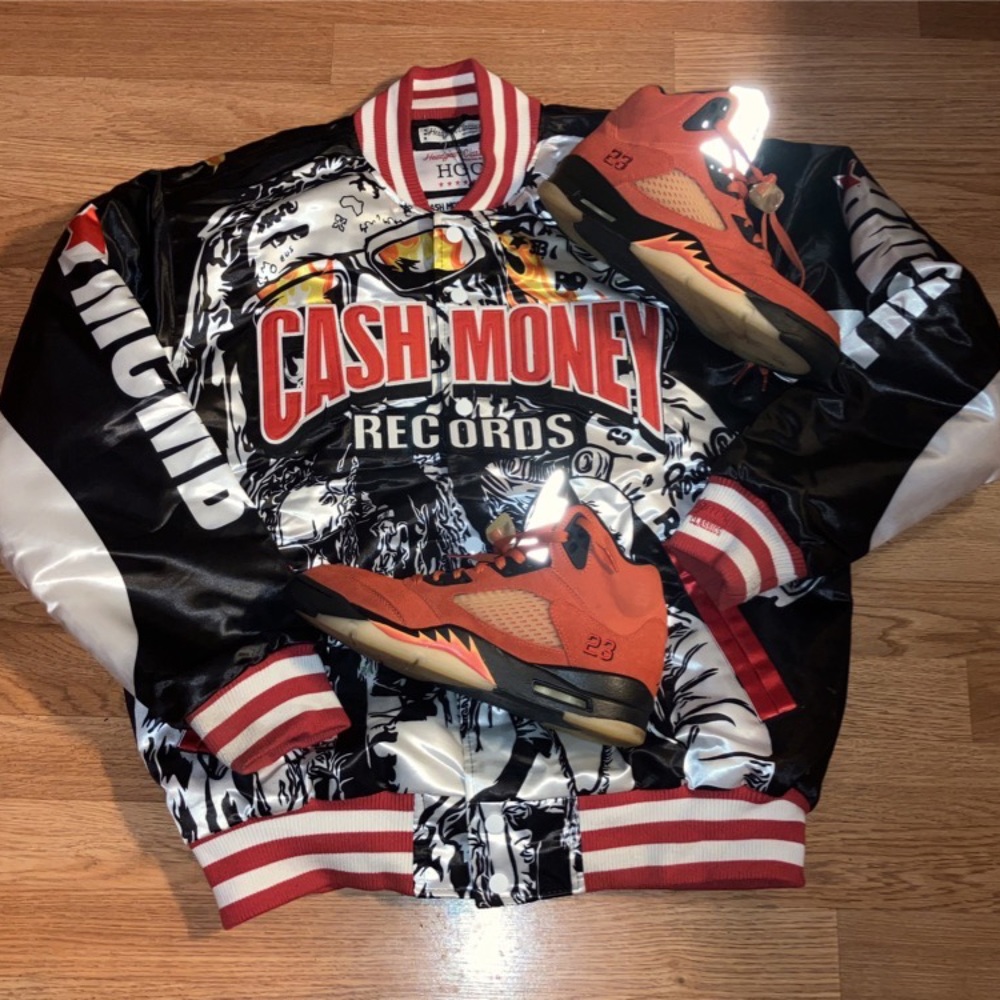 Cash Money Records Satin Jacket Sz L